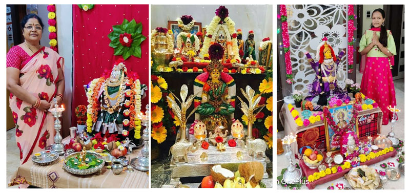 తీరొక్క అలంక‌ర‌ణ‌లో వ‌ర‌ల‌క్ష్మీ దేవి