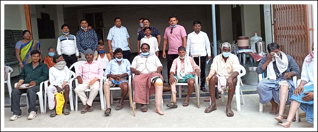 207 మందికి జైపూర్ కాళ్లు, కెలిఫర్ పరికరాలు