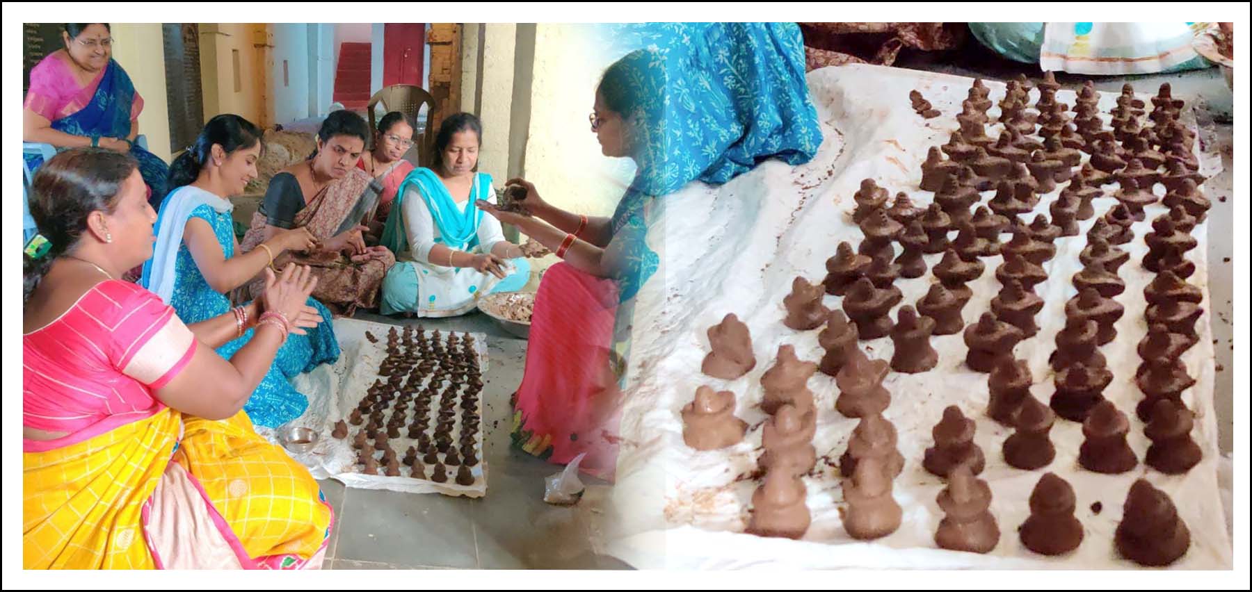 మట్టితో మ‌హా శివ‌లింగాలు..!