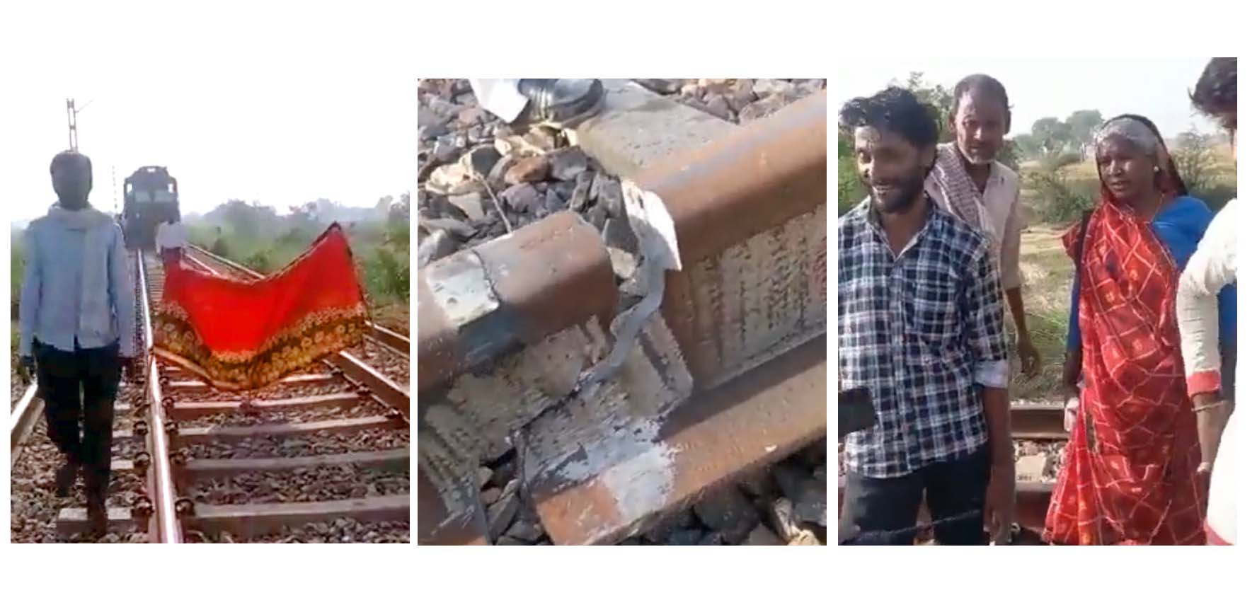 రైలు ప్ర‌మాదాన్ని ఆపిన ఎర్ర‌చీర‌