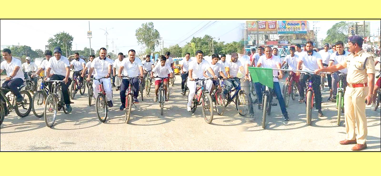 పోలీసుల సైకిల్ యాత్ర జోష్ ఫుల్‌..!