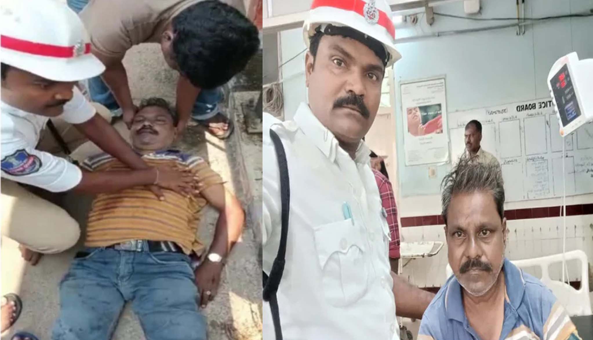 బైకుపై వెళుతూ కుప్పకూలిన వ్యక్తి