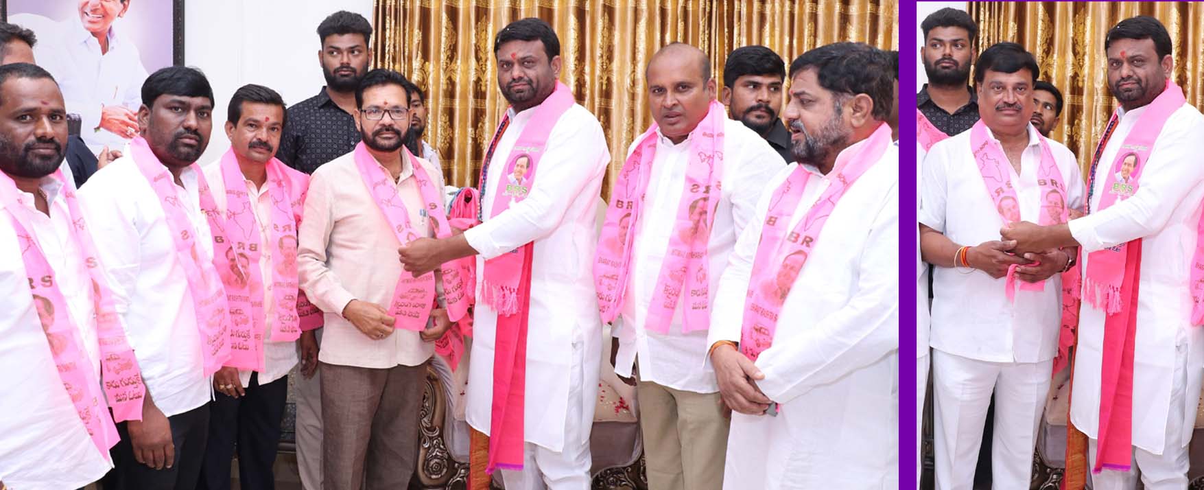 కారులోకి బీజేపీ, కాంగ్రెస్ నేతలు