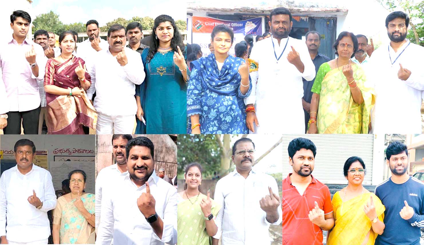 నేతలూ.. ఓటేశారు..!