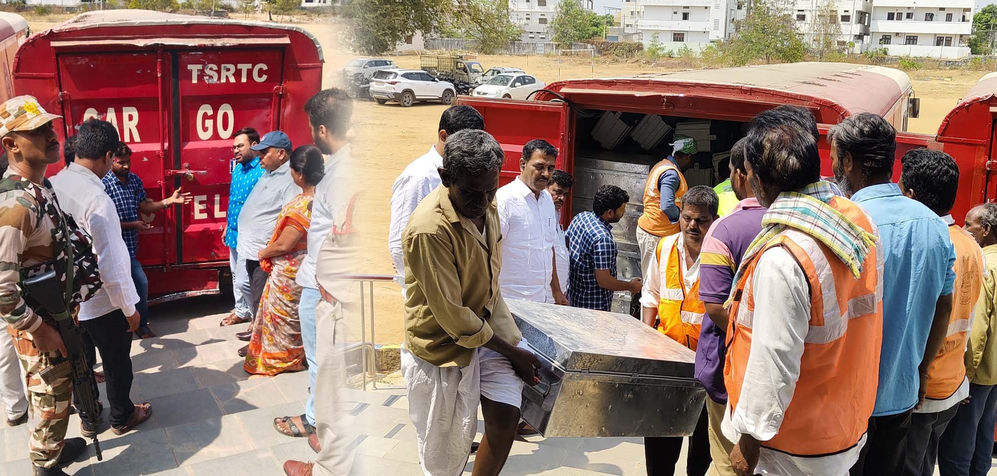 పార్లమెంట్ ఎన్నికల యంత్రాలు భద్రం