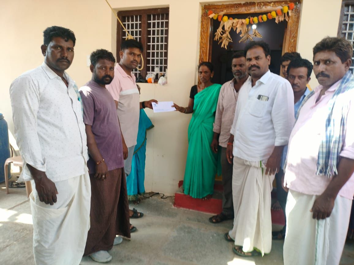 మృతునికి కుటుంబానికి బీఎస్ఆర్ చేయూత