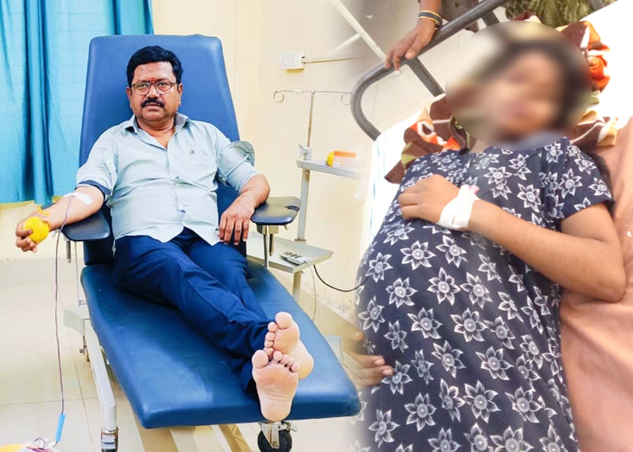 రెండు ప్రాణాల కోసం రక్తదానం...!