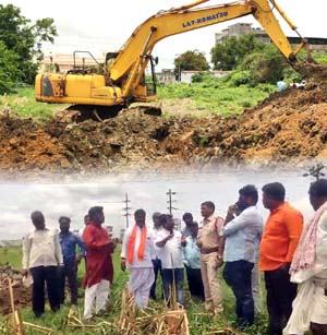 చిలుకవాగు నాలా వద్ద హైడ్రామా