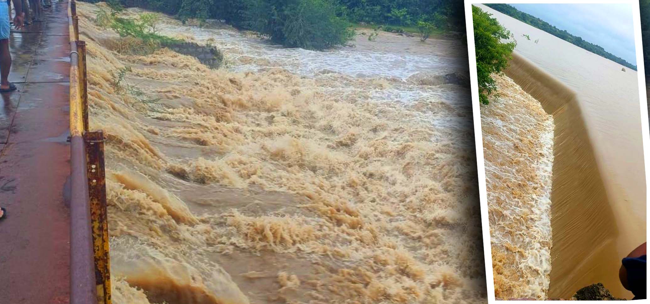 ముత్తడి దూకిన జుంటుప‌ల్లి వాగు
