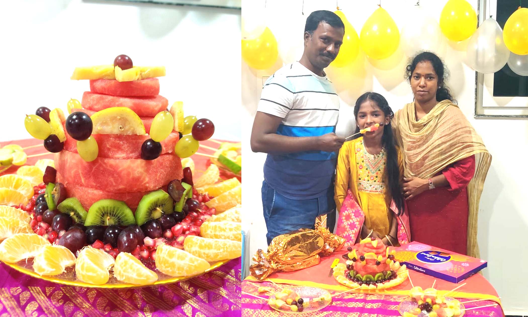ఫ్రూట్‌ కేక్‌తో పుట్టిన రోజు..!