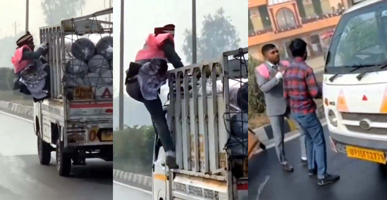 డబ్బుల దండ లాగేసిన దొంగ..!