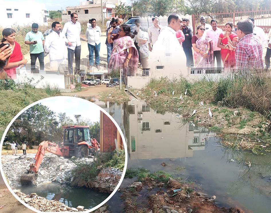 పాత కుంటలో మురుగు వివాదం...!