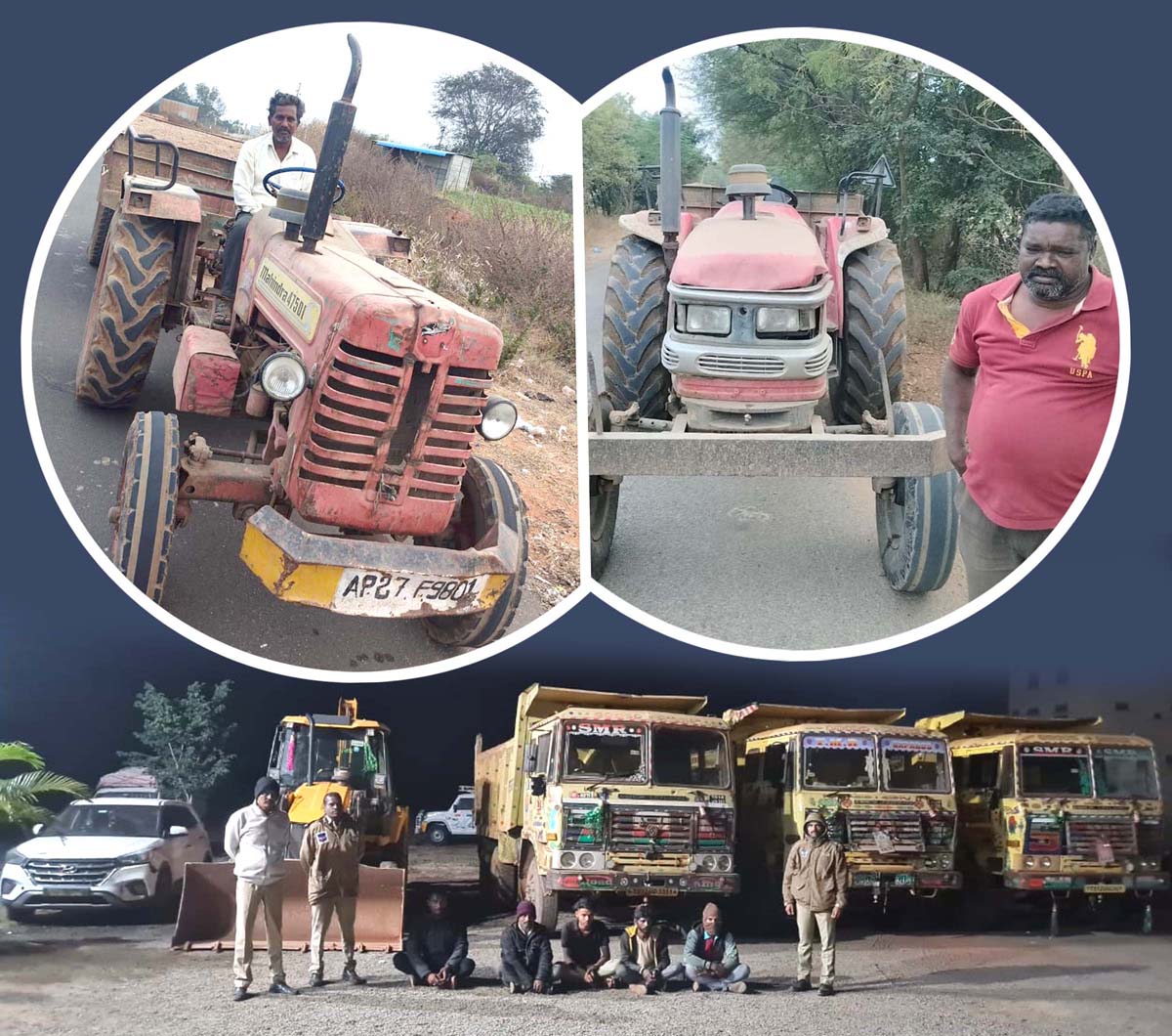 అక్రమ ఇసుక, ఎర్రమట్టి రవాణాపై పంజా..!