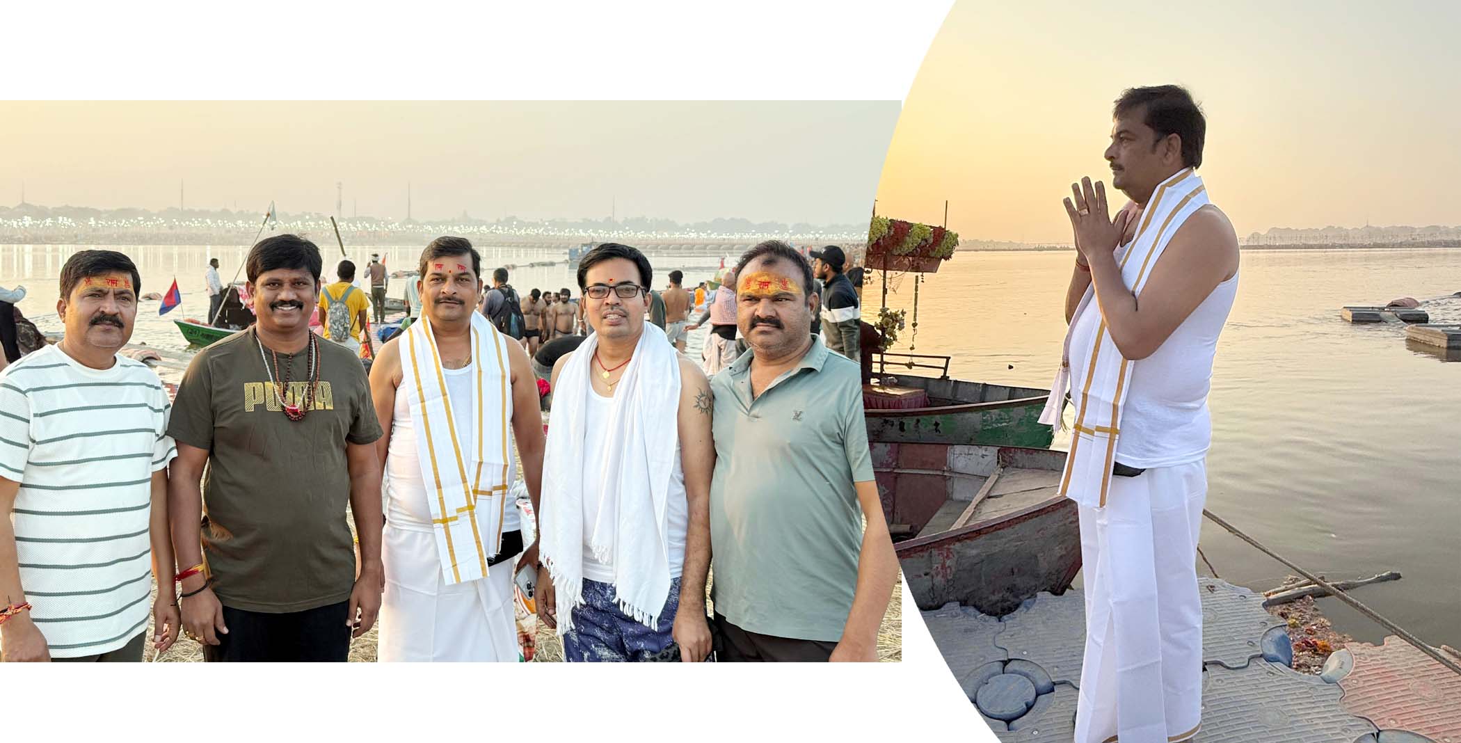 ప్రయాగలో శంకరన్న పుణ్య స్నానాలు