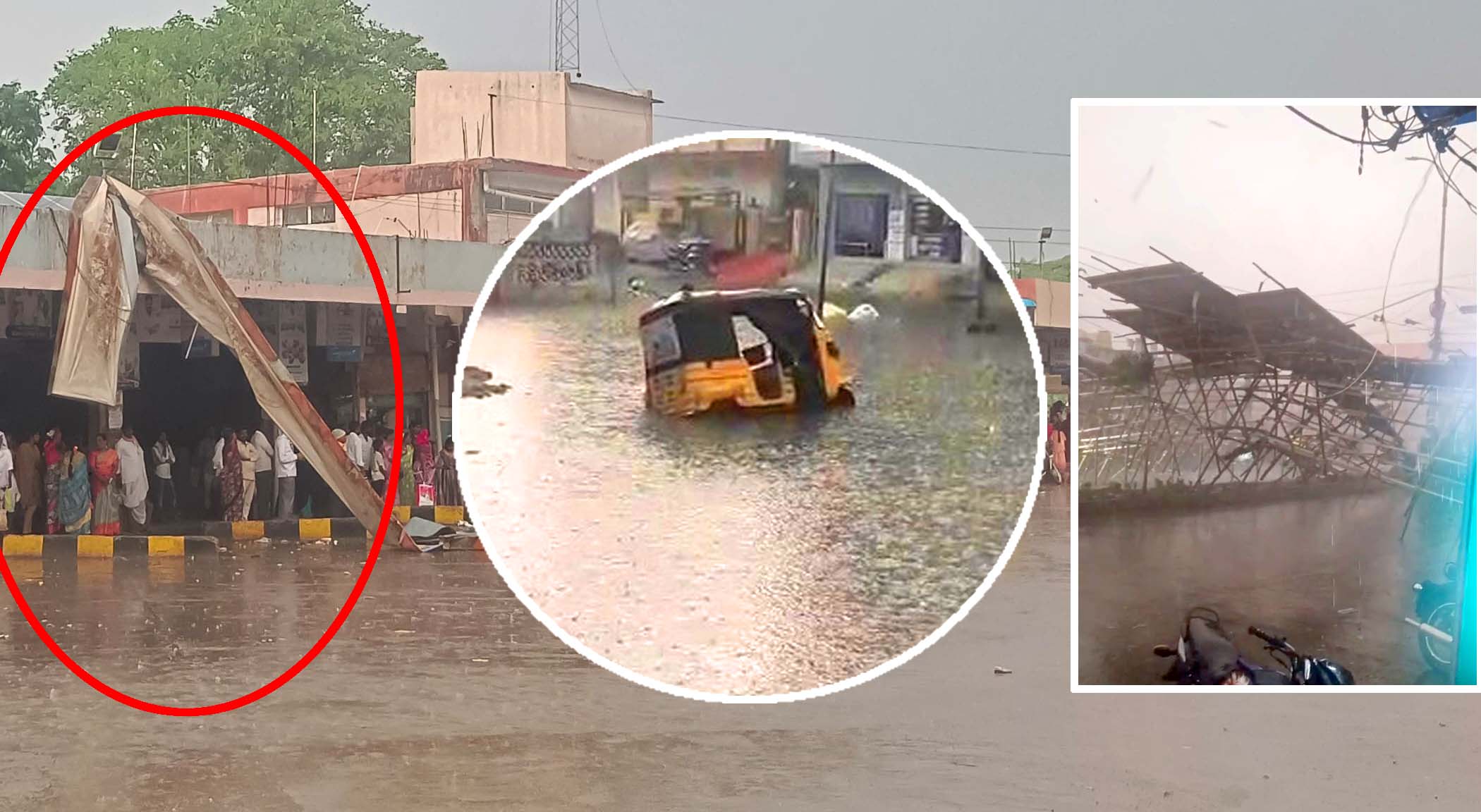 అరగంట వానలో భీభత్సం..!