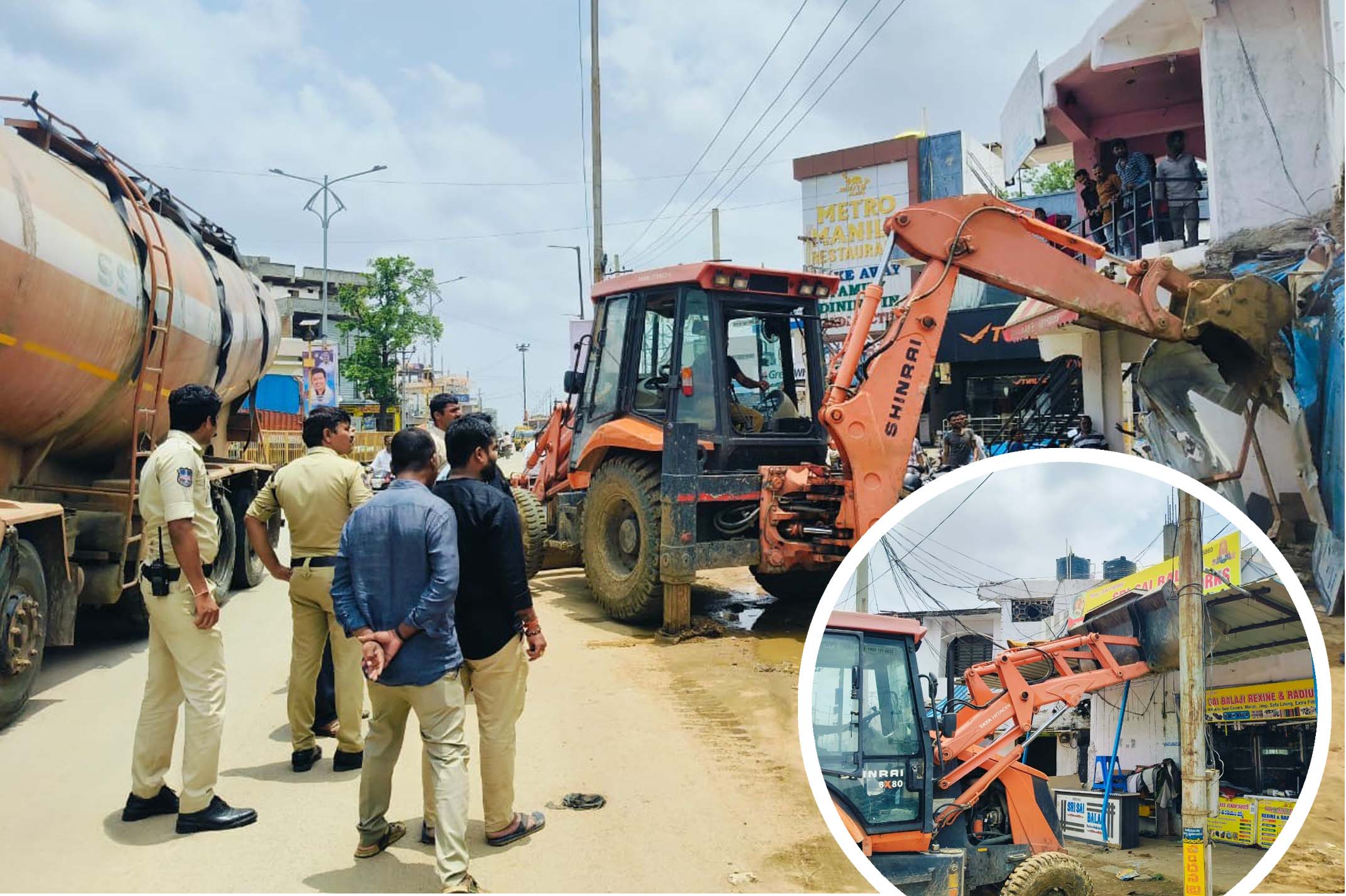 రోడ్డుపై అక్రమణలపై కొరడా..!
