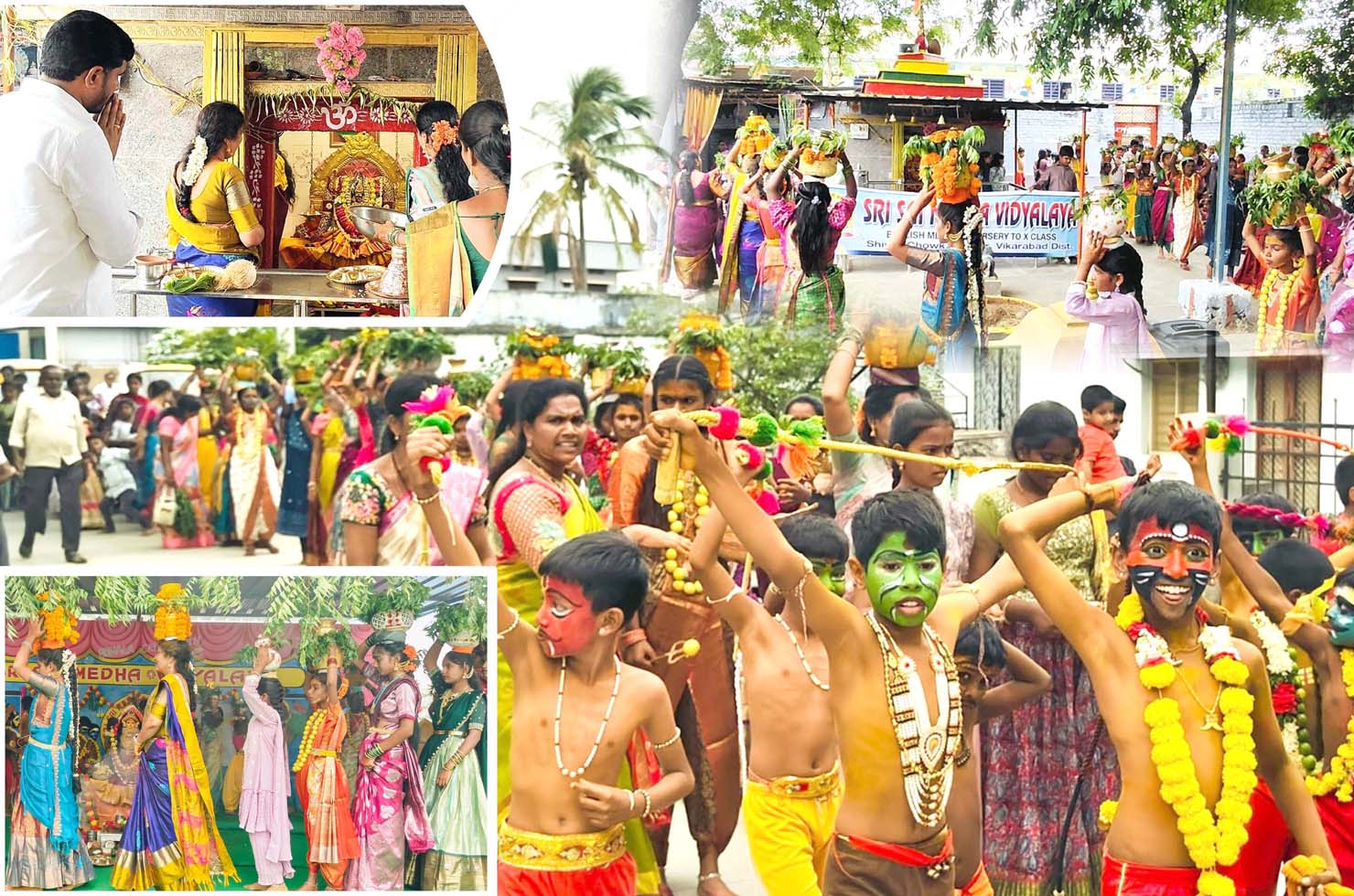 శ్రీ సాయి మేధ విద్యాలయంలో బోనాల జాతర