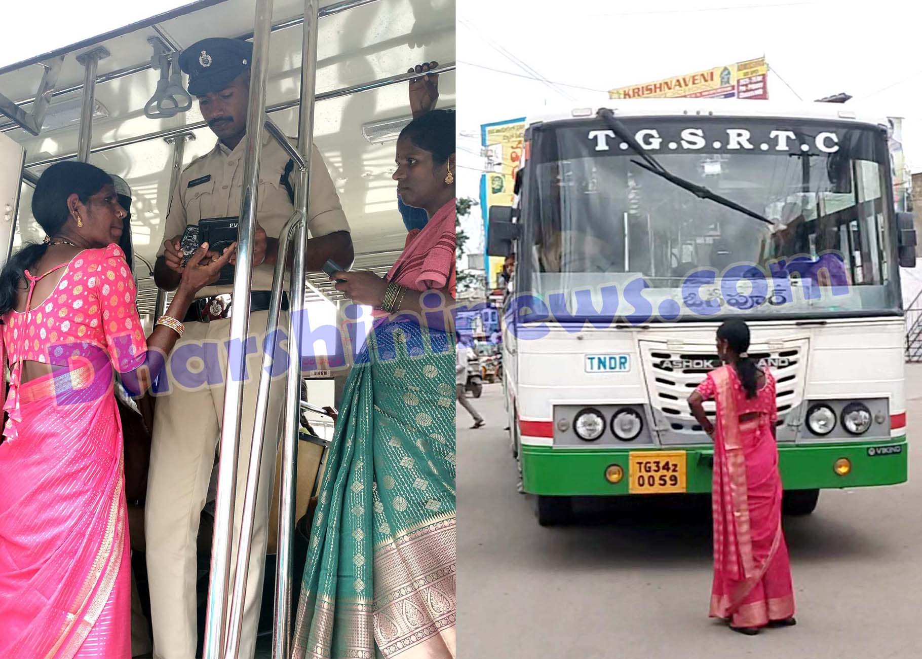 ఆర్టీసీ బస్సును ఆపేసిన లేడీ..!