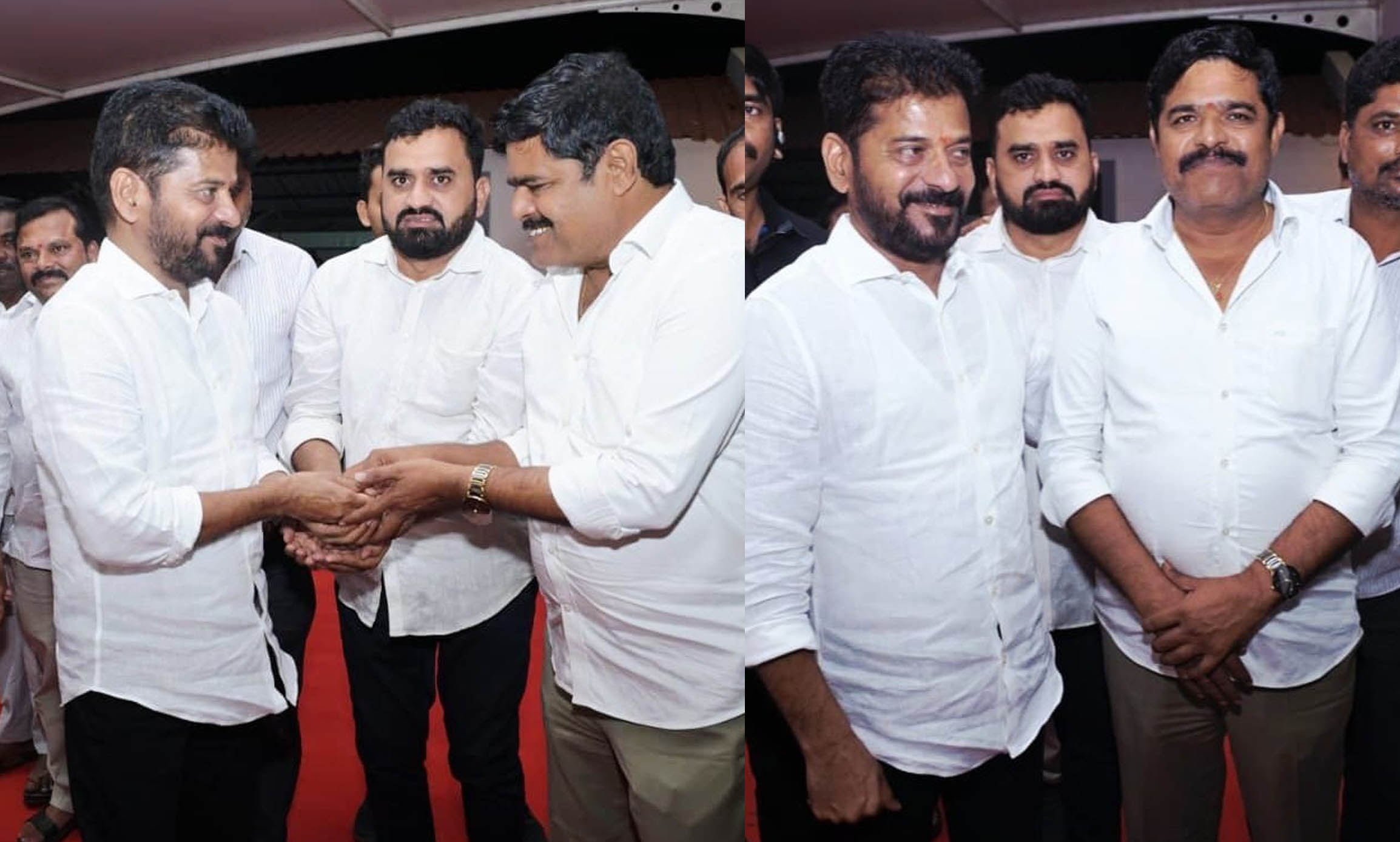 రేవంత్ రెడ్డిని కలిసిన శ్రీనివాస్ రెడ్డి