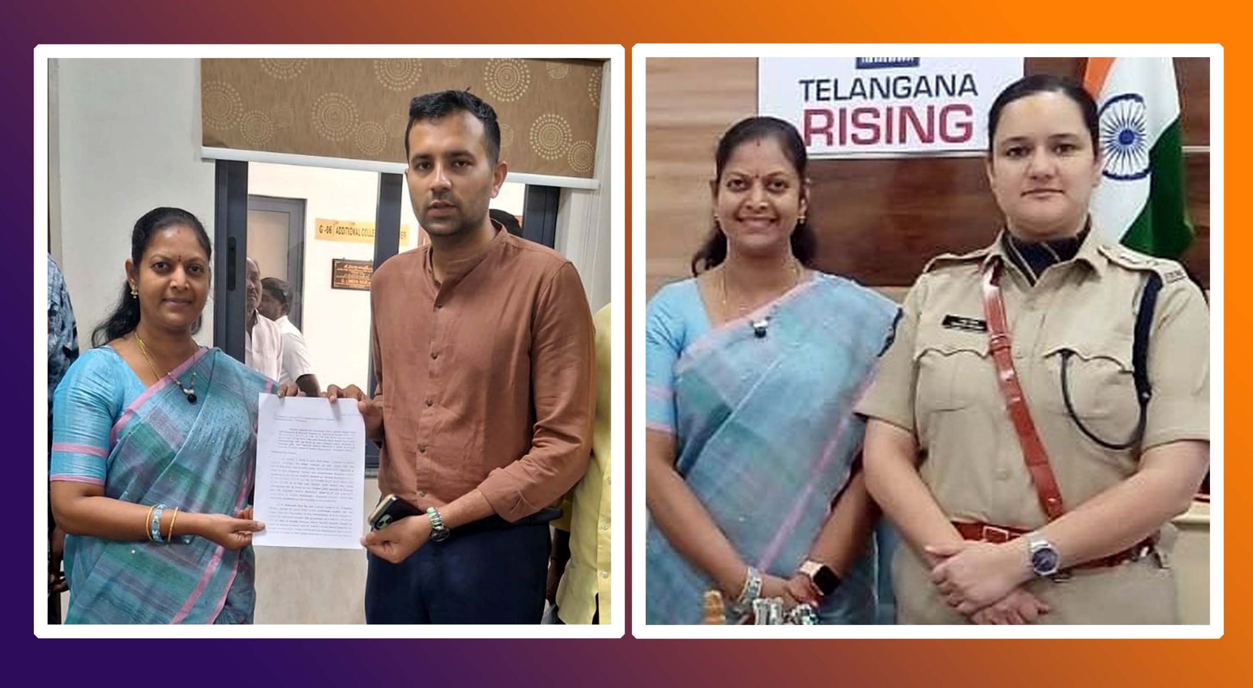 జిల్లా కలెక్టర్, ఎస్పీలను కలిసిన స్వప్న పరిమళ్