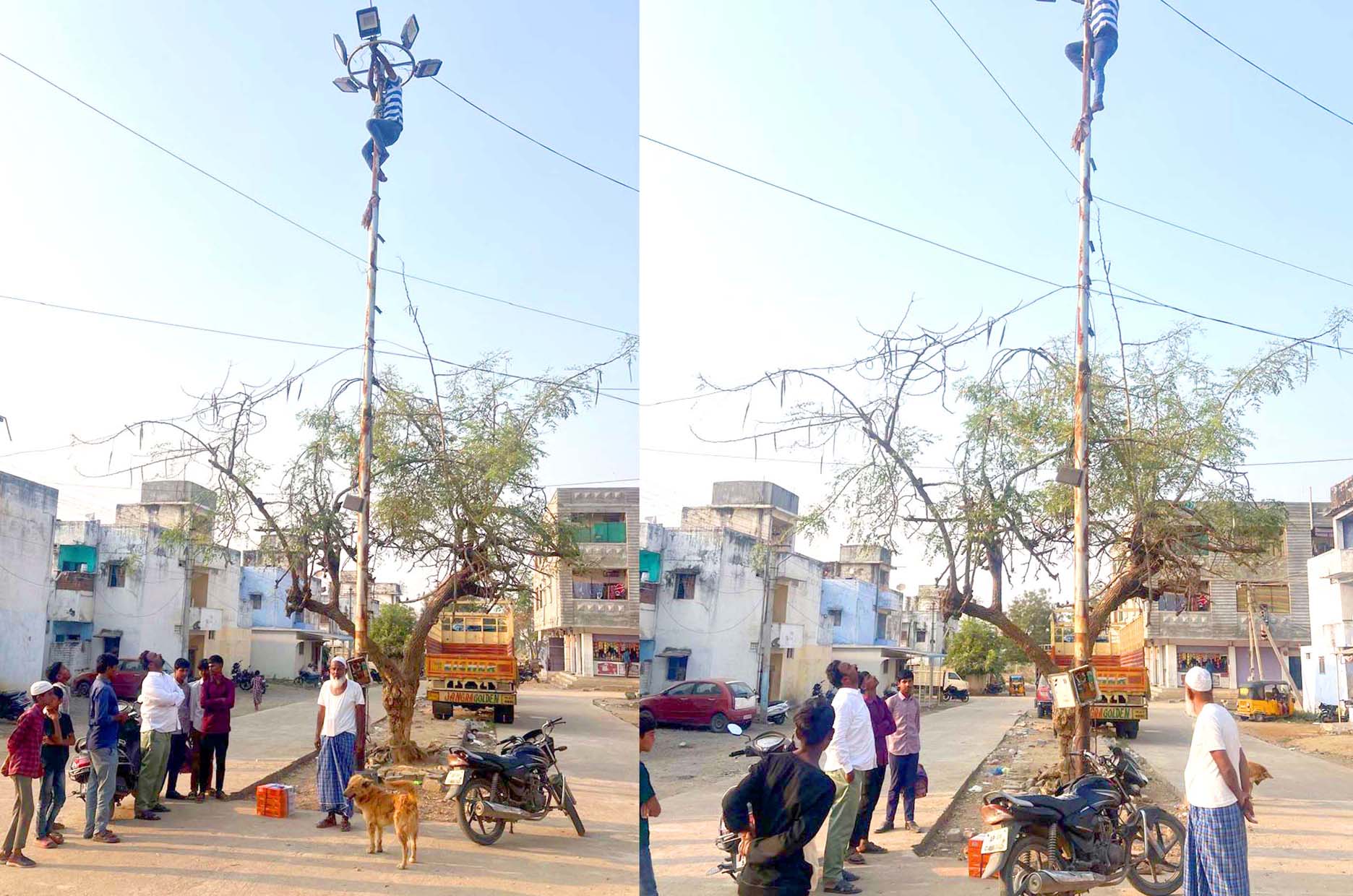 కాలనీలో చీకట్ల ఇబ్బందులు దూరం