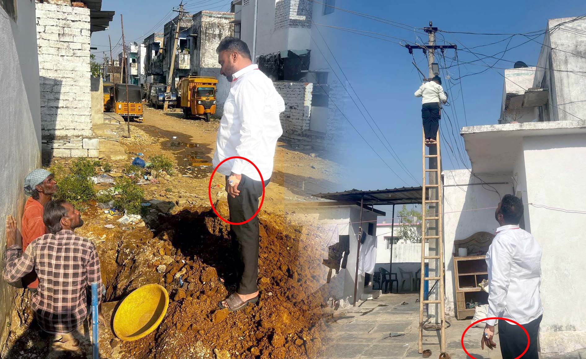 అనారోగ్యంలోనూ ప్రజాసేవ..!