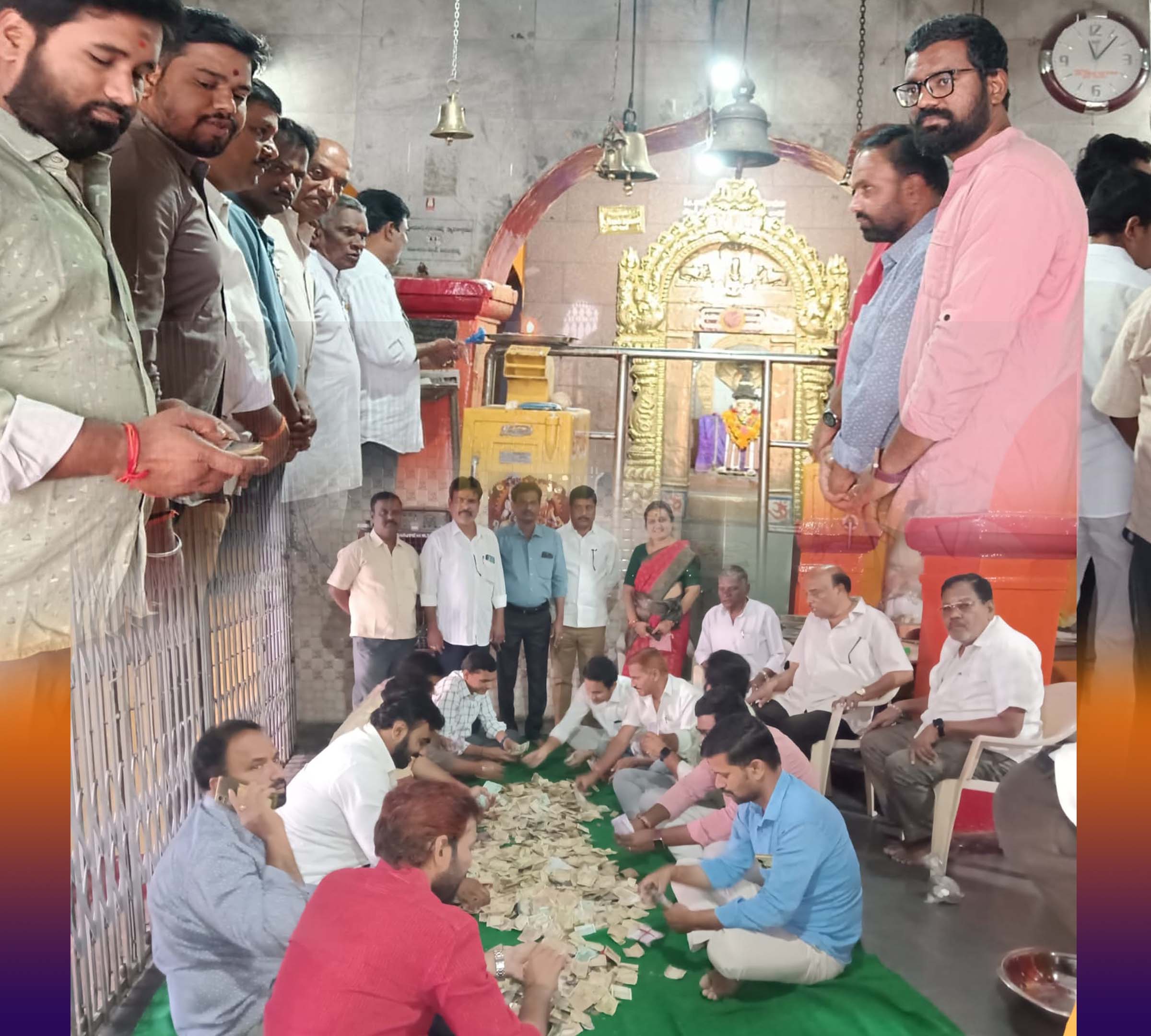 భద్రేశ్వరుని హుండి ఆధాయం లెక్కింపు