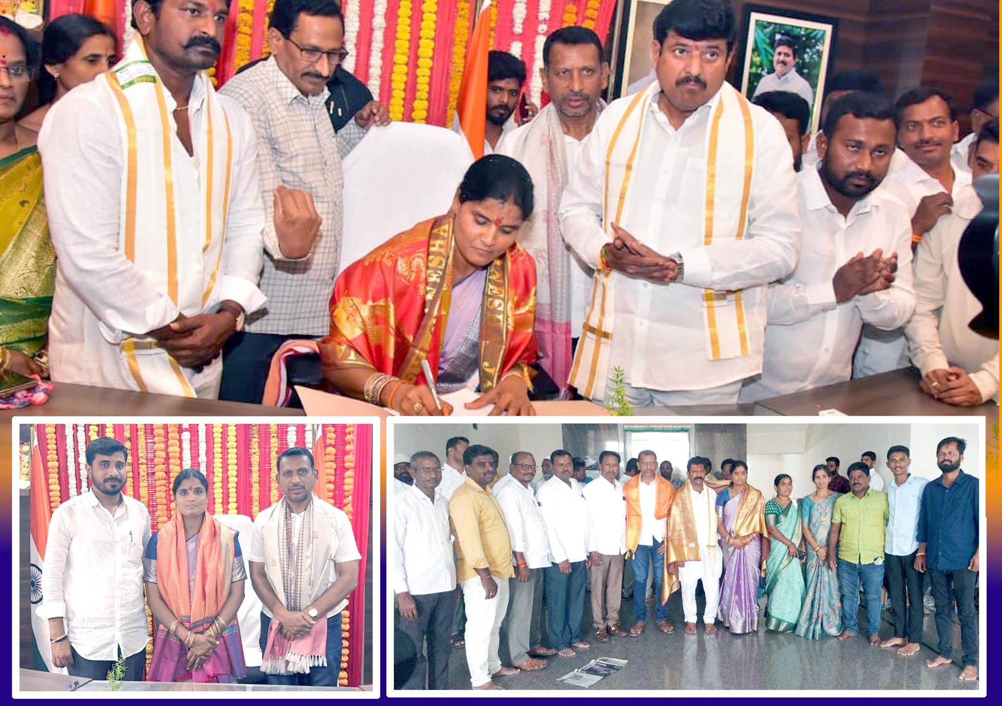 అట్టహాసంగా పట్లోళ్ల పదవి బాధ్యతల స్వీకరణ