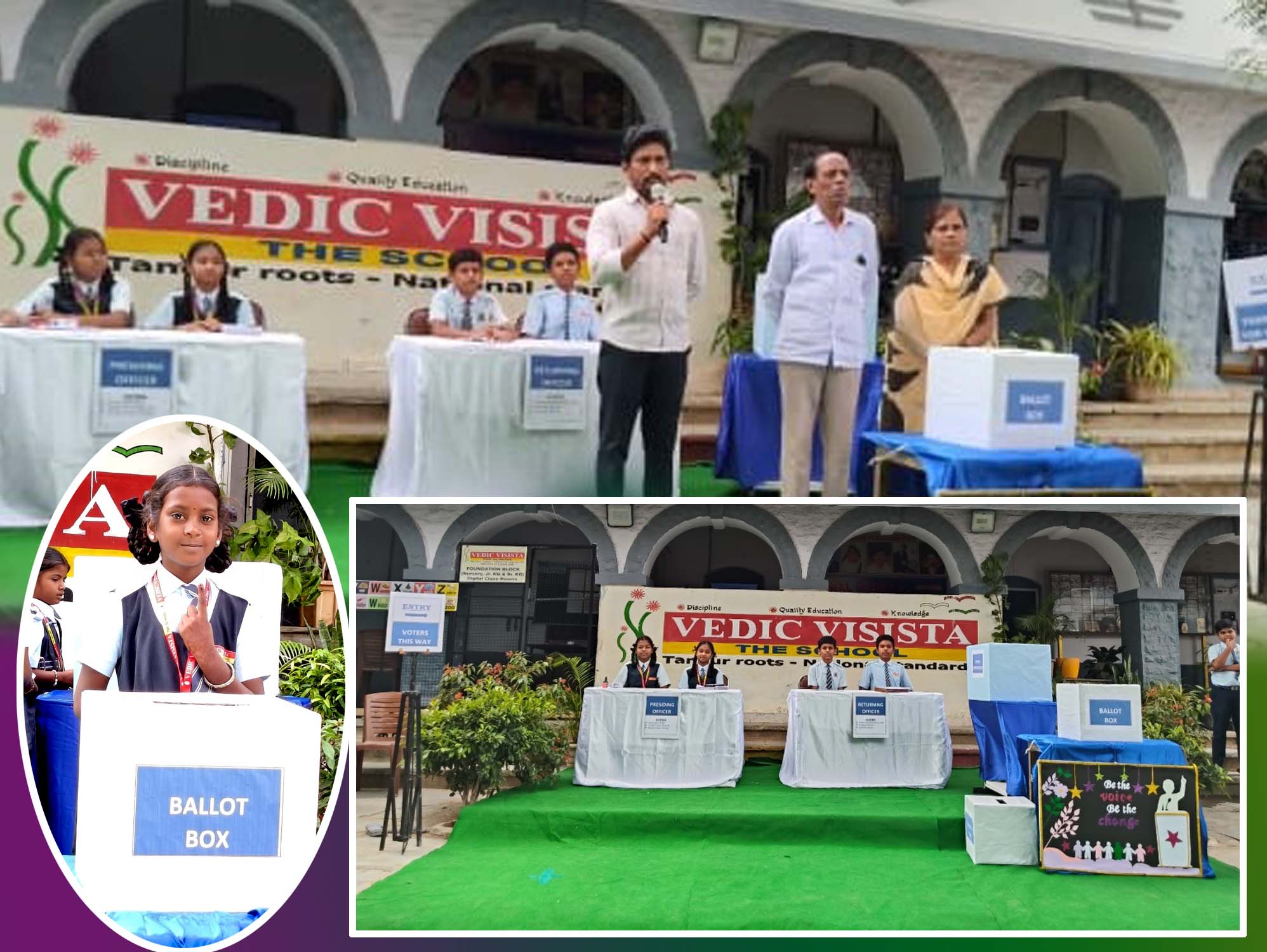 వేధిక్ విశిష్టలో ఉత్సహాంగా మాక్‌ పోలింగ్‌