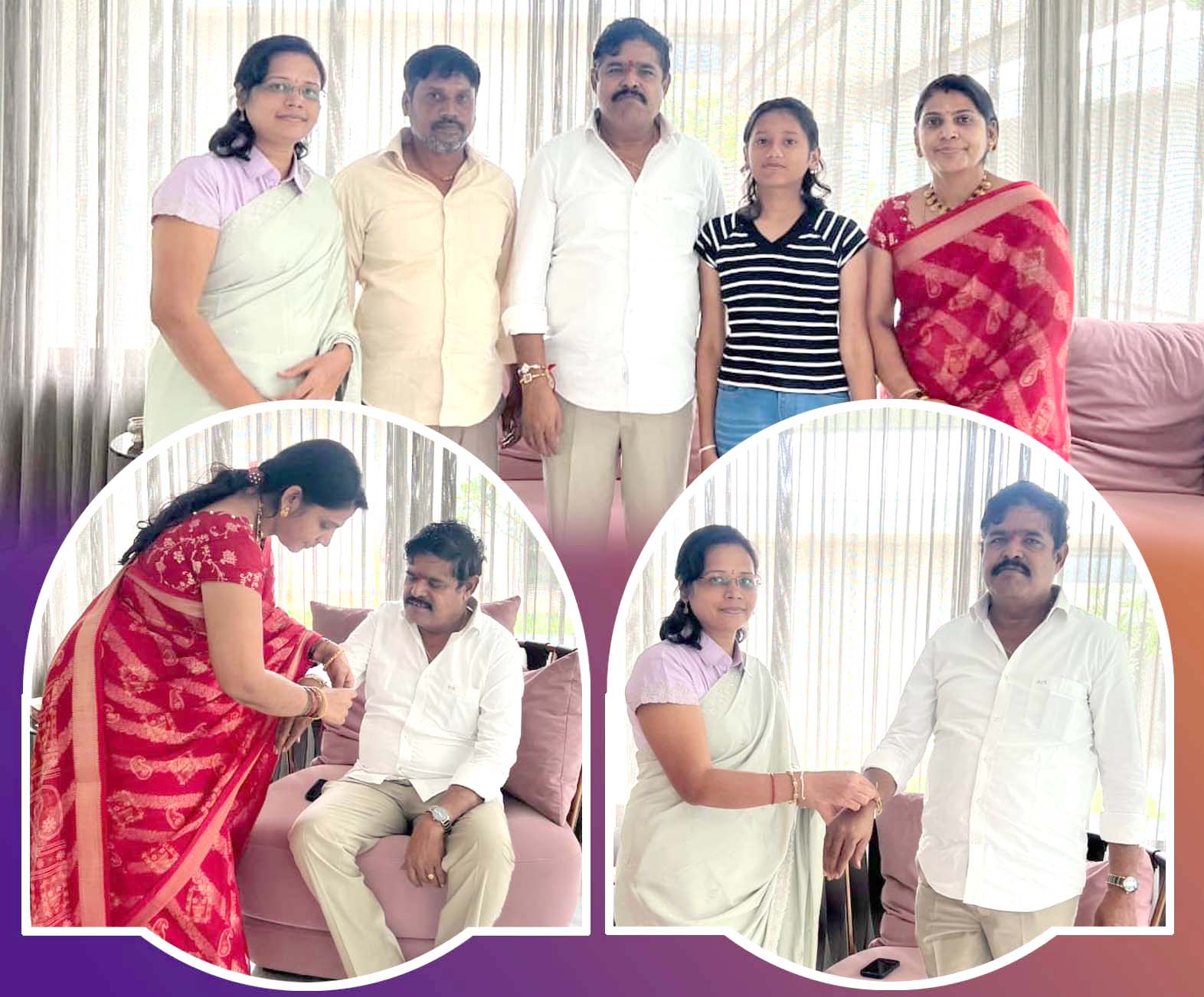 బీఎస్‌ఆర్ నివాసంలో రక్షాబంధన్ శోభ